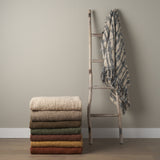 Kambal Copper Rust Woven Cotton Throw Blanket from Mercana - Luna Furniture