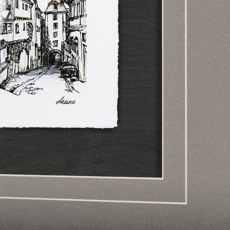 Travel memories I by Natalia a Framed Art Print Matted under Glass from Mercana - Luna Furniture