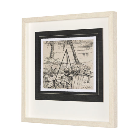 Fireside I by Mercana Studio a Hand Embellished Textured Framed Art Print Matted under Glass from Mercana - Luna Furniture