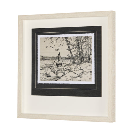 Fireside II by Mercana Studio a Hand Embellished Textured Framed Art Print Matted under Glass from Mercana - Luna Furniture