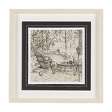 Fireside III by Mercana Studio a Hand Embellished Textured Framed Art Print Matted under Glass from Mercana - Luna Furniture