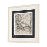 Fireside III by Mercana Studio a Hand Embellished Textured Framed Art Print Matted under Glass from Mercana - Luna Furniture