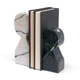 Shadow White & Black Marble Bookends from Mercana - Luna Furniture