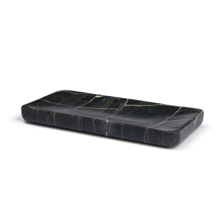 Tratto Rectangular Black Marble Tray from Mercana - Luna Furniture