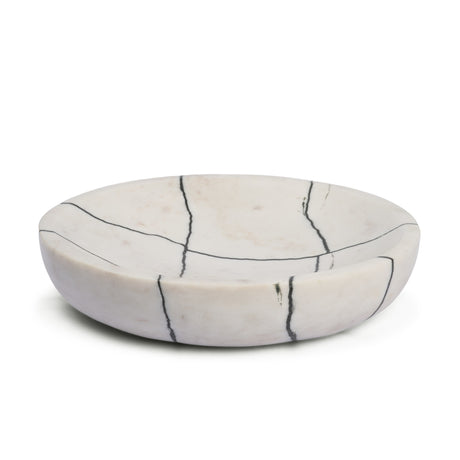 Sintessi Round White Marble Decorative Bowl from Mercana - Luna Furniture