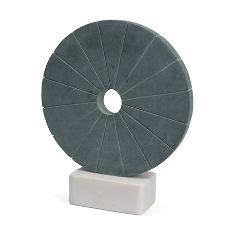 Orin Gray Marble Round Disc Decorative Object from Mercana - Luna Furniture