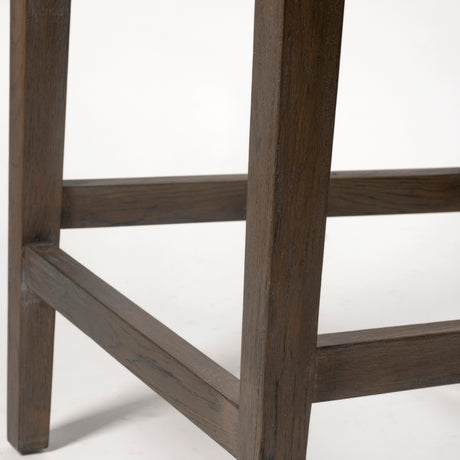 Kensington 27.5" Seat Height Beige Fabric Seat Brown Wood Frame Counter Stool from Mercana - Luna Furniture
