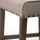 Kensington 27.5" Seat Height Beige Fabric Seat Brown Wood Frame Counter Stool from Mercana - Luna Furniture