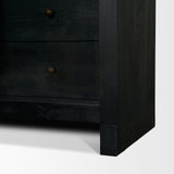 Suri Black Wood W/Glass Doors Arched Curio Cabinet from Mercana - Luna Furniture