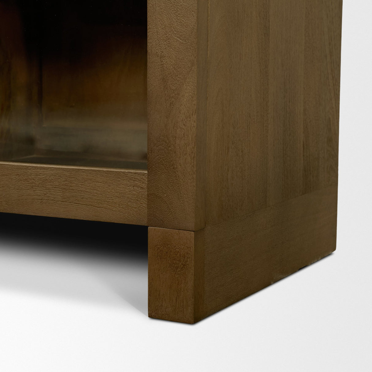 Suri Mid Brown Wood w/ Glass 4-Door Closed Sideboard from Mercana - Luna Furniture