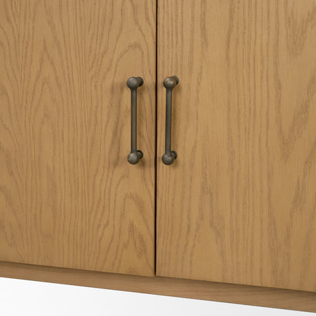 Hollis Warm Brown Wood 4-Door Closed Sideboard from Mercana - Luna Furniture