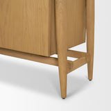 Hollis Warm Brown Wood 4-Door Closed Sideboard from Mercana - Luna Furniture