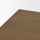 Hollis Gray-Brown Wood 3-Drawer Closed Nightstand from Mercana - Luna Furniture
