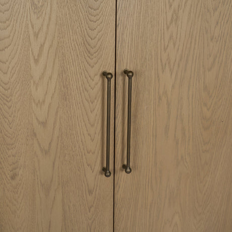 Hollis Gray-Brown Wood Curio Cabinet from Mercana - Luna Furniture