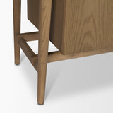 Hollis Gray-Brown Wood Curio Cabinet from Mercana - Luna Furniture