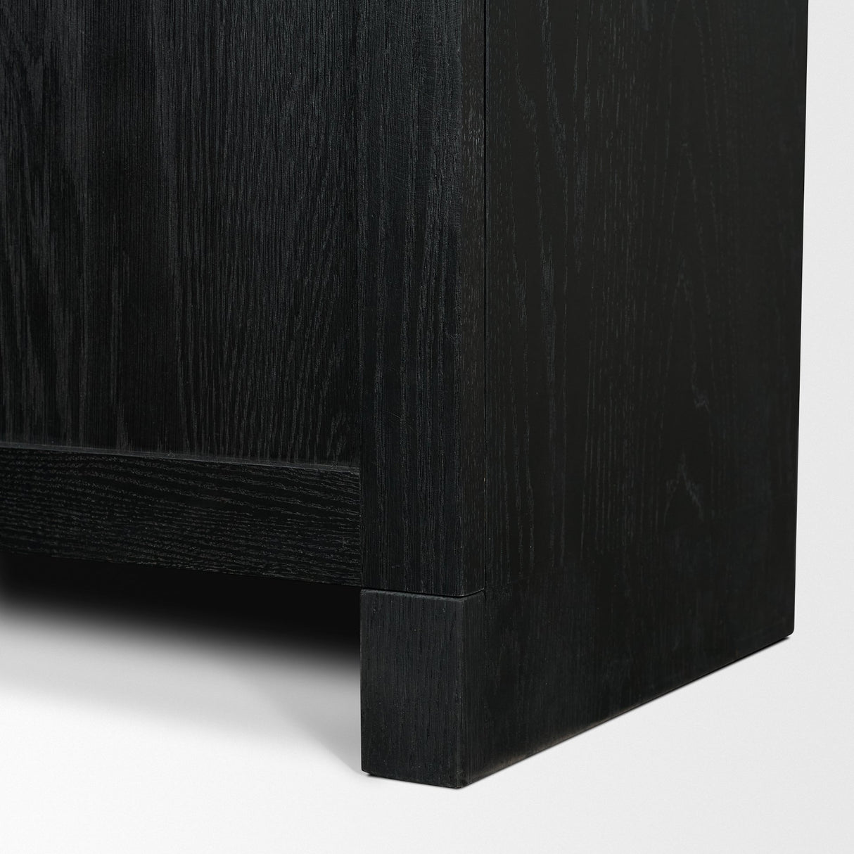 Henry Black & Light Brown Oak Wood w/ Glass Doors Curio Cabinet from Mercana - Luna Furniture