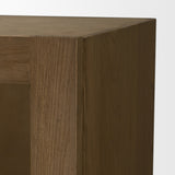 Henry Dark & Light Brown Oak Wood w/ Glass Doors Curio Cabinet from Mercana - Luna Furniture