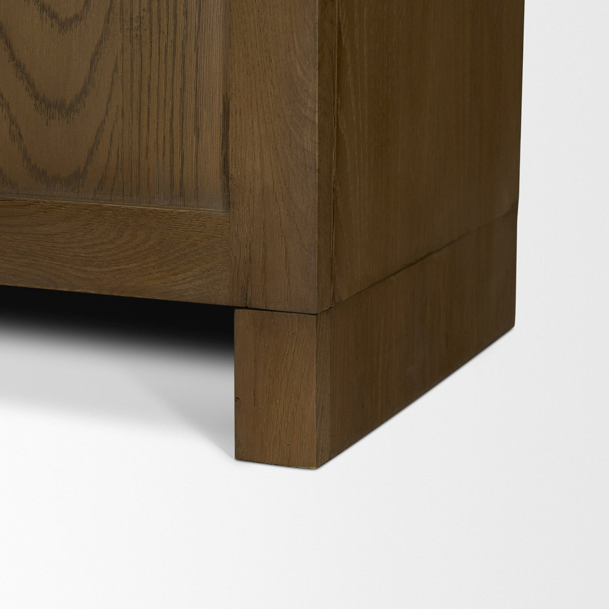 Henry Dark & Light Brown Oak Wood w/ Glass Doors Curio Cabinet from Mercana - Luna Furniture