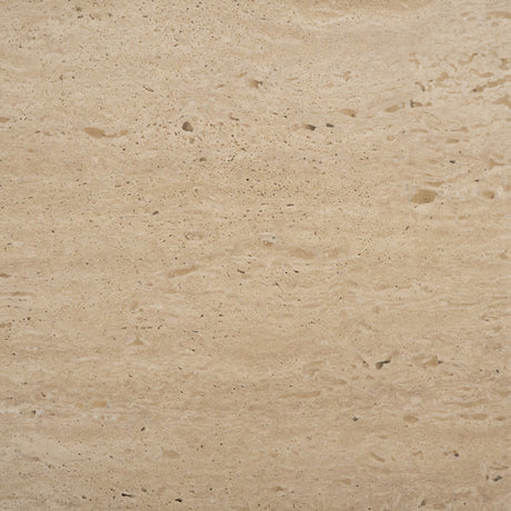 Milos Travertine Top w/ Light Brown Oak Wood Coffee Table from Mercana - Luna Furniture