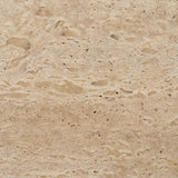 Milos Travertine Top w/ Light Brown Oak Wood Console Table from Mercana - Luna Furniture