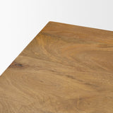 Notts Brown Wood 4-Door Closed Sideboard from Mercana - Luna Furniture