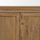 Notts Brown Wood 4-Door Closed Sideboard from Mercana - Luna Furniture