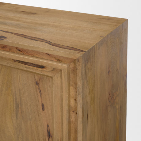 Notts Brown Wood 2-Door Accent Cabinet from Mercana - Luna Furniture