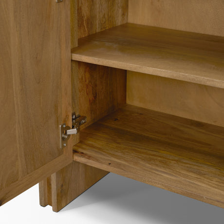 Notts Brown Wood 2-Door Accent Cabinet from Mercana - Luna Furniture