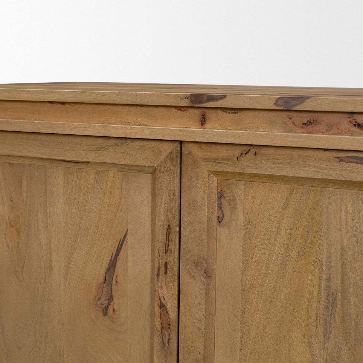 Notts Brown Wood 2-Door Accent Cabinet from Mercana - Luna Furniture