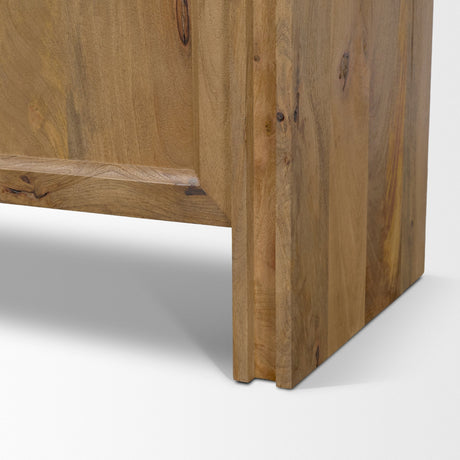 Notts Brown Wood 2-Door Accent Cabinet from Mercana - Luna Furniture