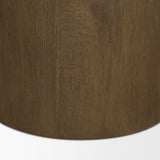 Lyonne 42" Round Medium Brown Oak Wood Pedestal Dining Table from Mercana - Luna Furniture