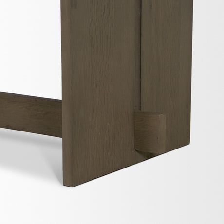Aida 84" Rectangular Medium Brown Oak Wood Dining Table from Mercana - Luna Furniture