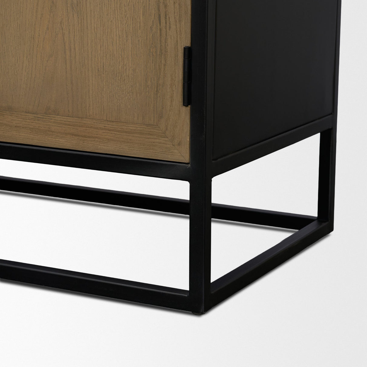 Sloan 40.0W Light Brown W/Black Metal Frame Accent Cabinet from Mercana - Luna Furniture