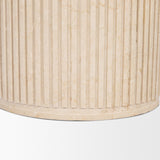 Sorrano 59" Botticino Marble Round w/ Fluted Base Dining Table from Mercana - Luna Furniture