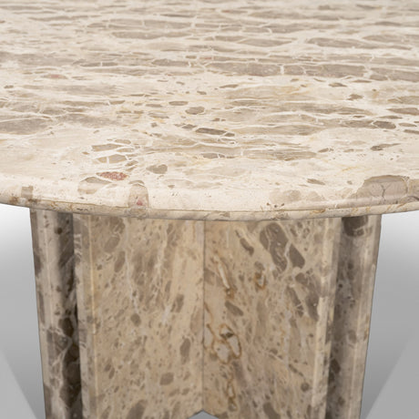 Rivaro Solid Beige Marble Round Dining Table from Mercana - Luna Furniture