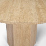 Torreno 42" Travertine Round Top Hexagon Pedestal Dining Table from Mercana - Luna Furniture