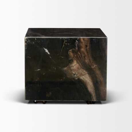 Quadra 20" Solid Cappuccino Marble Square Coffee Table from Mercana - Luna Furniture