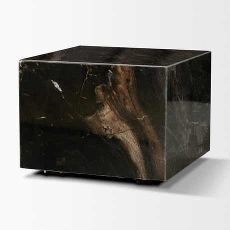 Quadra 20" Solid Cappuccino Marble Square Coffee Table from Mercana - Luna Furniture