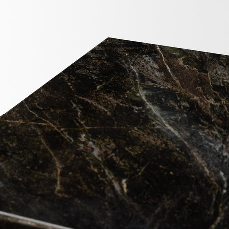 Quadra 20" Solid Cappuccino Marble Square Coffee Table from Mercana - Luna Furniture