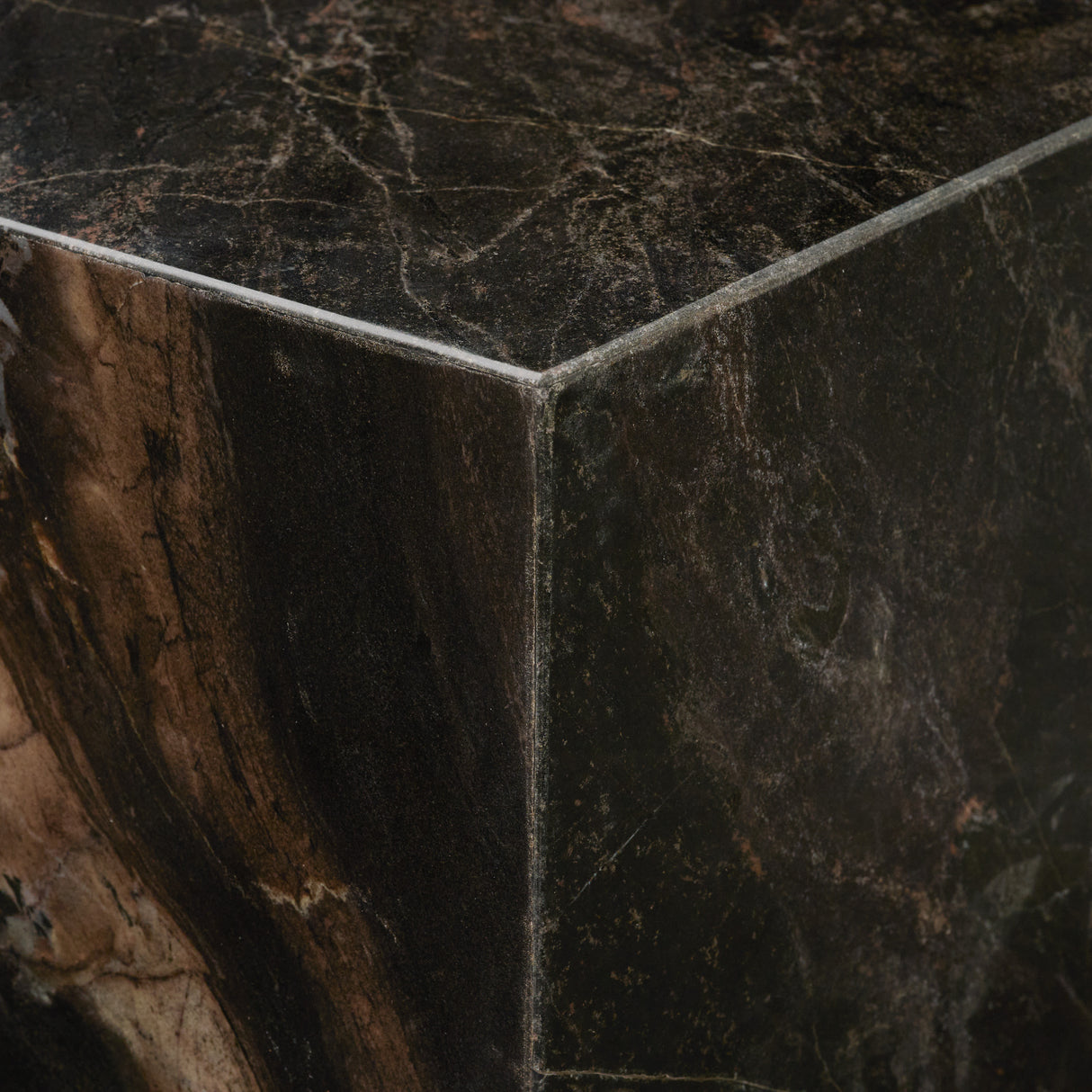 Quadra 20" Solid Cappuccino Marble Square Coffee Table from Mercana - Luna Furniture