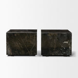Quadra 20" Solid Cappuccino Marble Square Coffee Table from Mercana - Luna Furniture