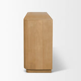 Serrin Solid Wood w/ Travertine 4 Door Closed Sideboard from Mercana - Luna Furniture