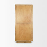 Valterra Light Brown Wood w/ Travertine 4 Door Tall Cabinet from Mercana - Luna Furniture