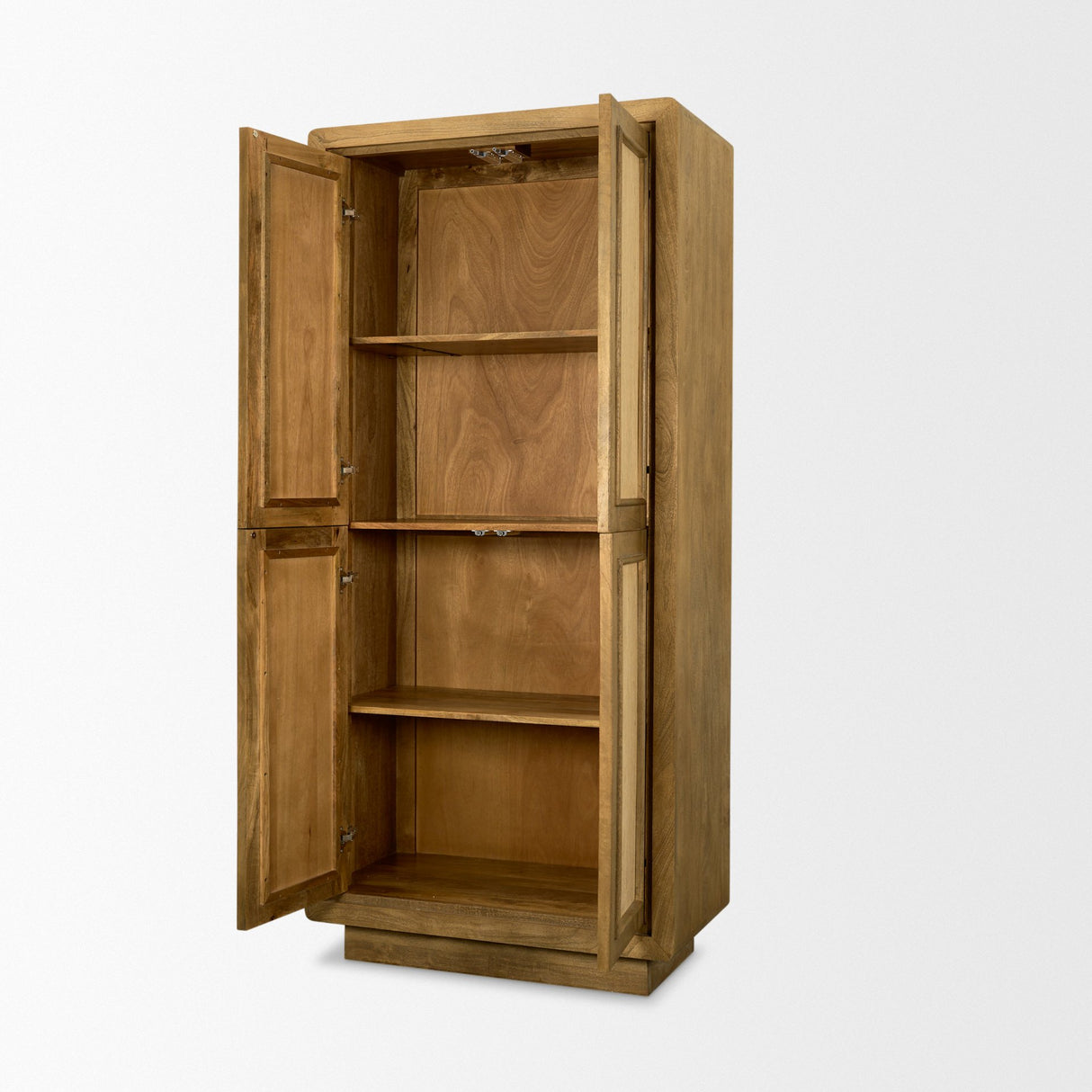 Valterra Light Brown Wood w/ Travertine 4 Door Tall Cabinet from Mercana - Luna Furniture