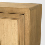 Valterra Light Brown Wood w/ Travertine 4 Door Tall Cabinet from Mercana - Luna Furniture