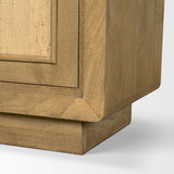 Valterra Light Brown Wood w/ Travertine 4 Door Tall Cabinet from Mercana - Luna Furniture