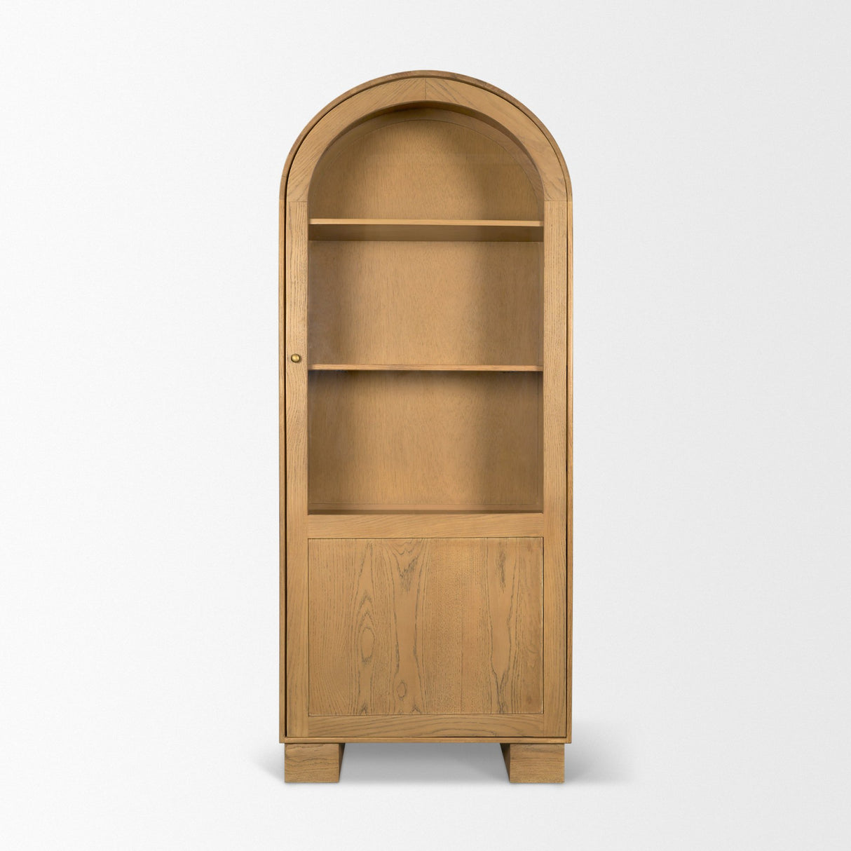 Hawthorne Solid Oak Wood w/ Glass Curio Cabinet from Mercana - Luna Furniture