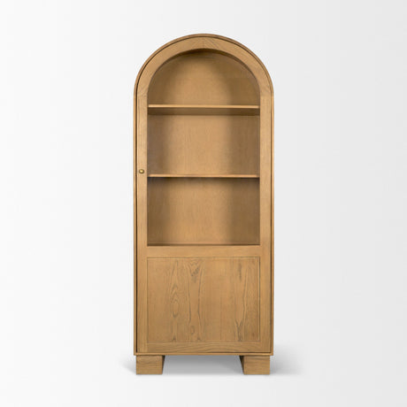 Hawthorne Solid Oak Wood w/ Glass Curio Cabinet from Mercana - Luna Furniture