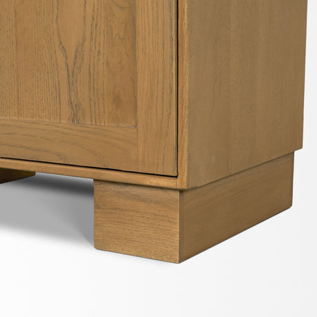 Hawthorne Solid Oak Wood w/ Glass Curio Cabinet from Mercana - Luna Furniture