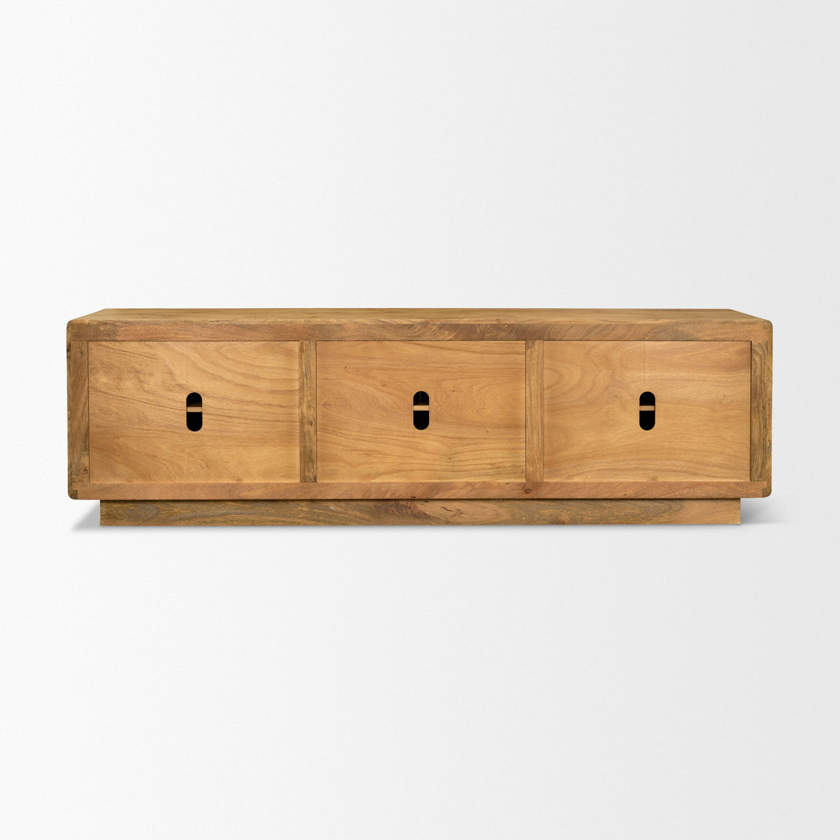 Valterra Light Brown Wood w/ Travertine 6 Door Media Console from Mercana - Luna Furniture